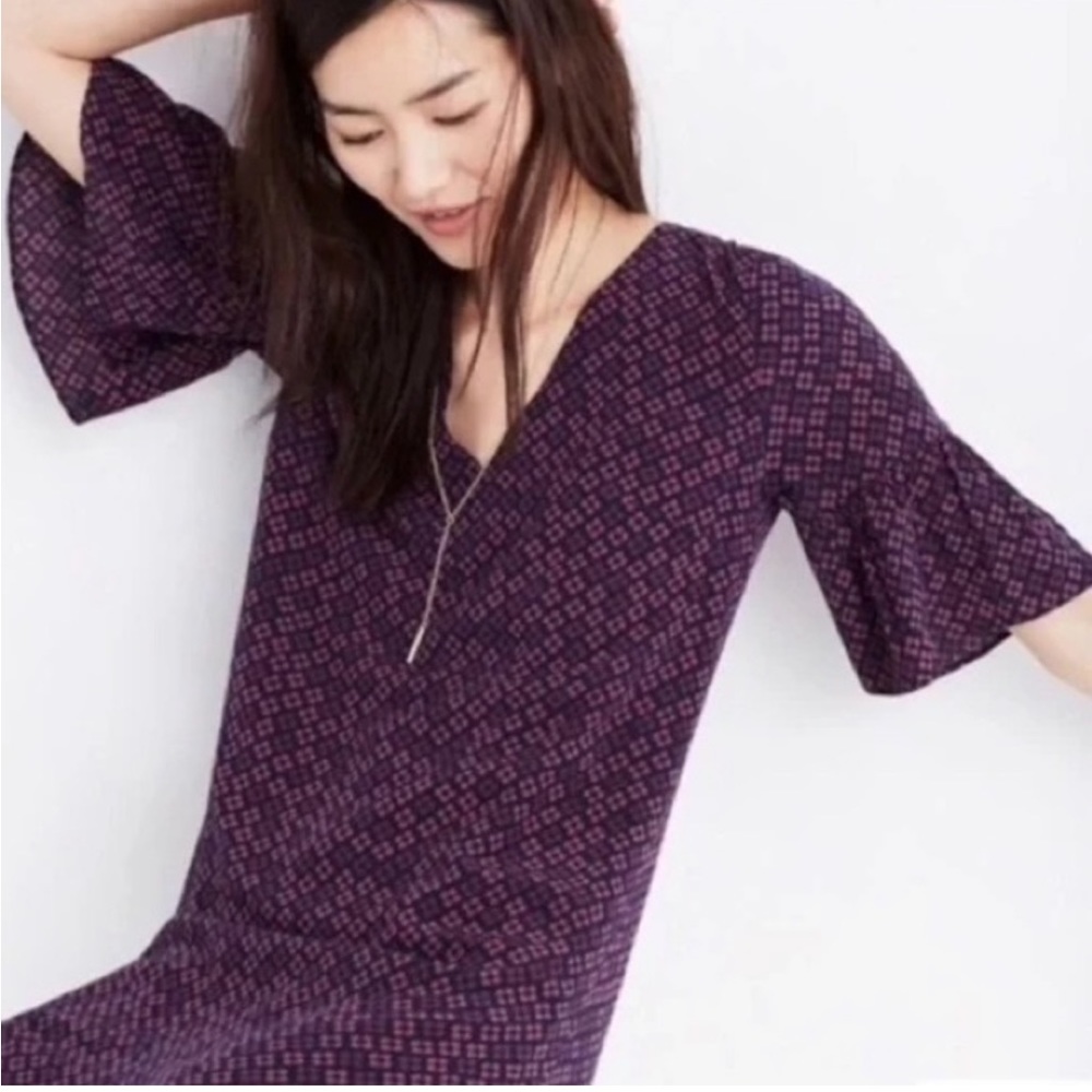 Madewell Silk Painted Clover Dress
